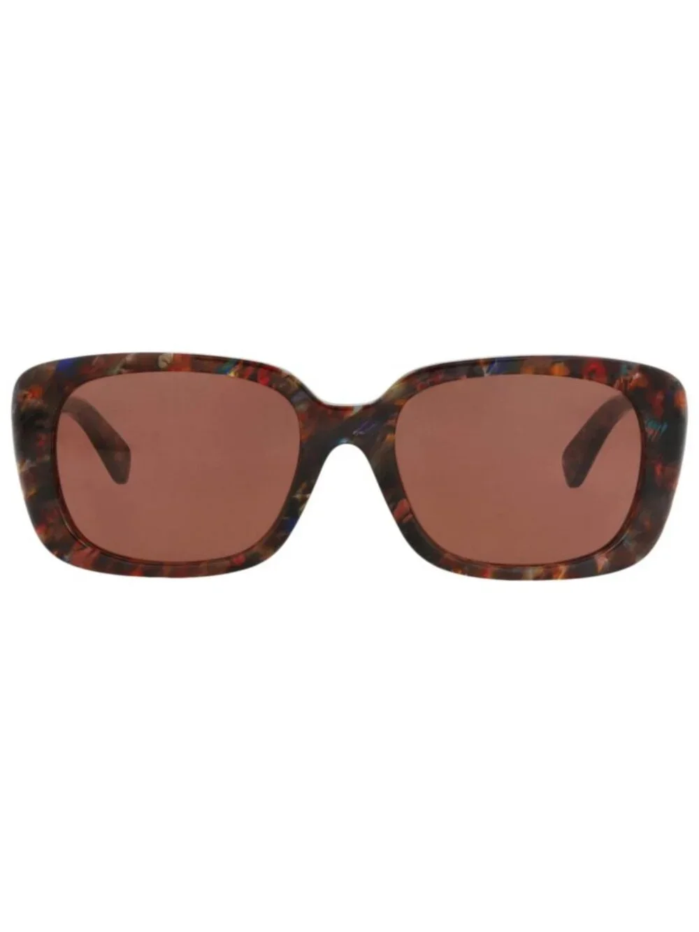 New Chloé Women's Sunglasses Square Rectangle Recycled Acetate Frame Havana
